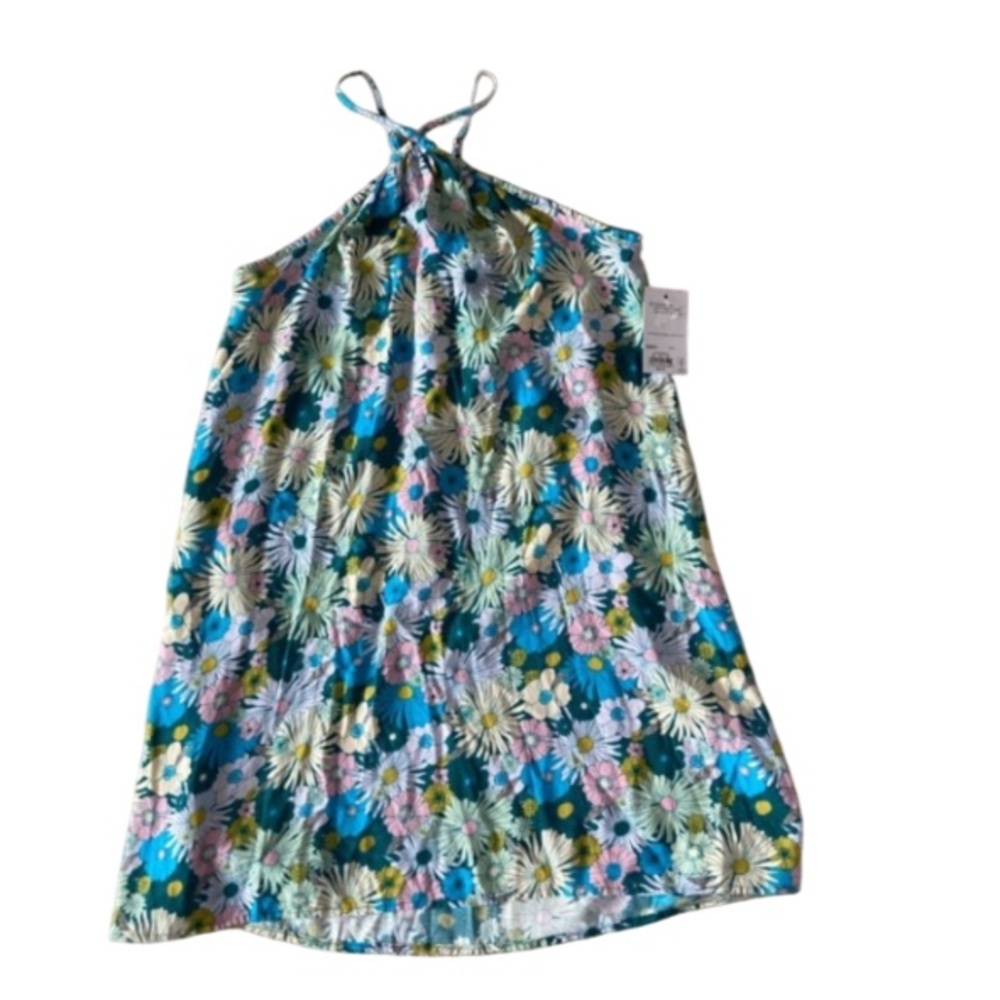 3/$24 SO Halter neck swing mini dress floral print dress S jrs - Picture 1 of 15